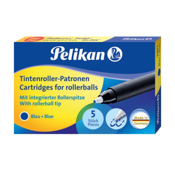 Pelikan Twist® Tintenroller Patronen für Pelikano®/ Twist® , Blau, 5 Stück